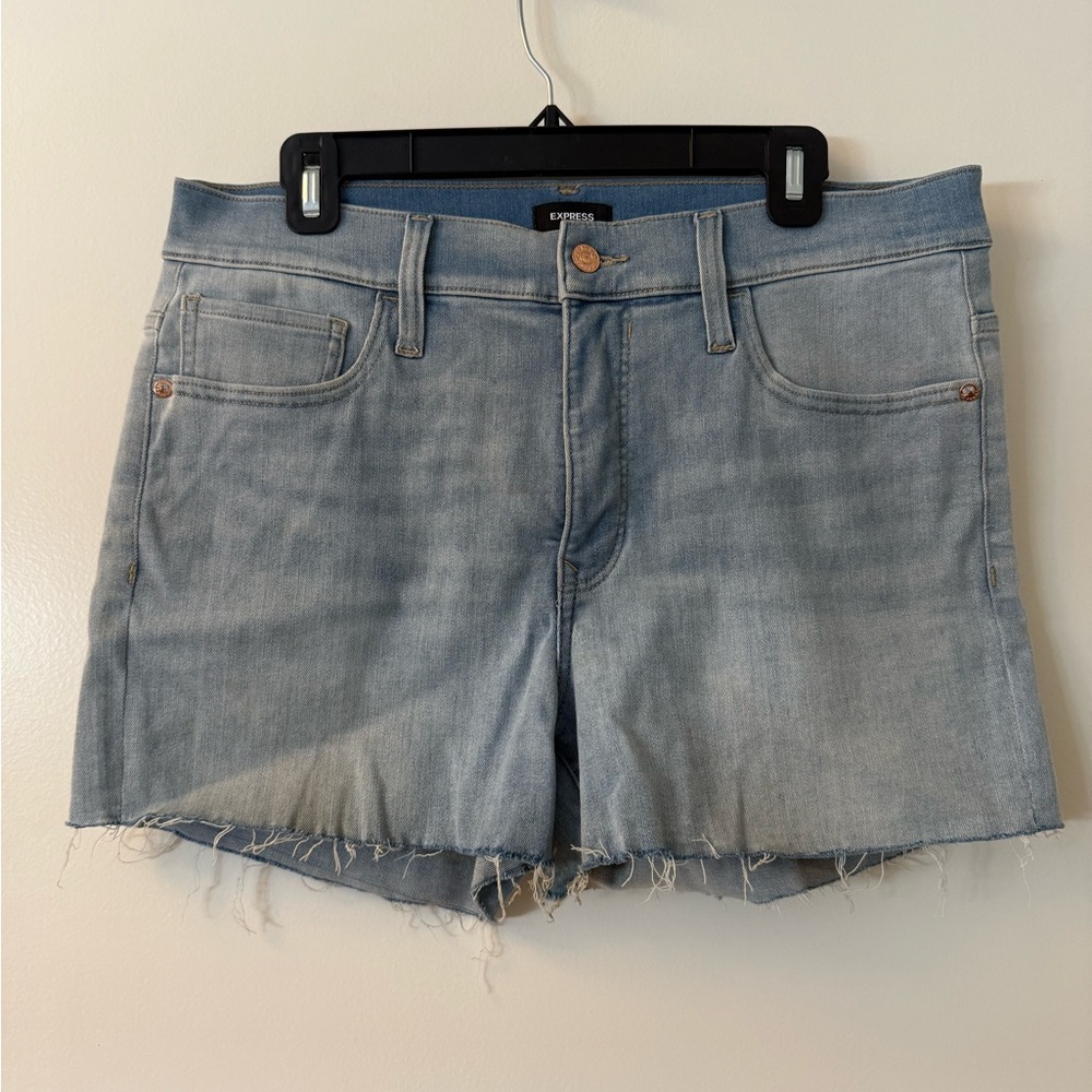 Express Light Blue Jean Shorts